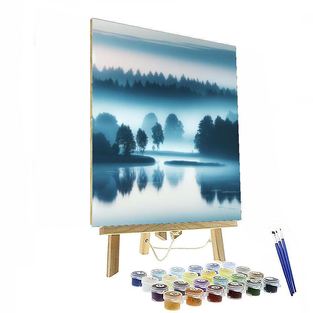 Misty River Morning Painting By Numbers Kit