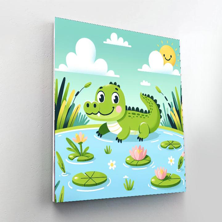 Adventurous Aligator Paint By Color