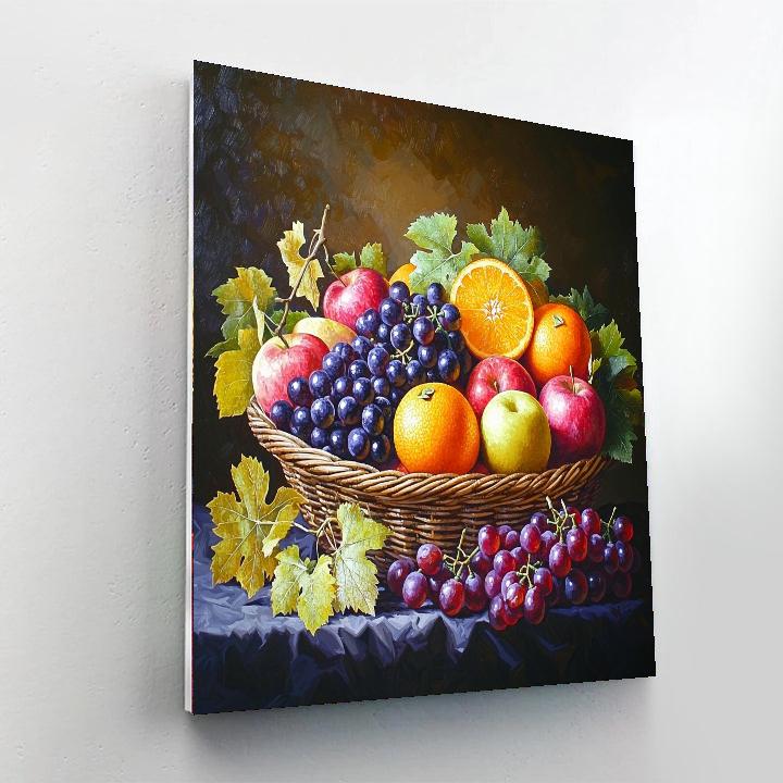 Caravaggio Inspired Renaissance Fruit Medley  Paint By Numbers
