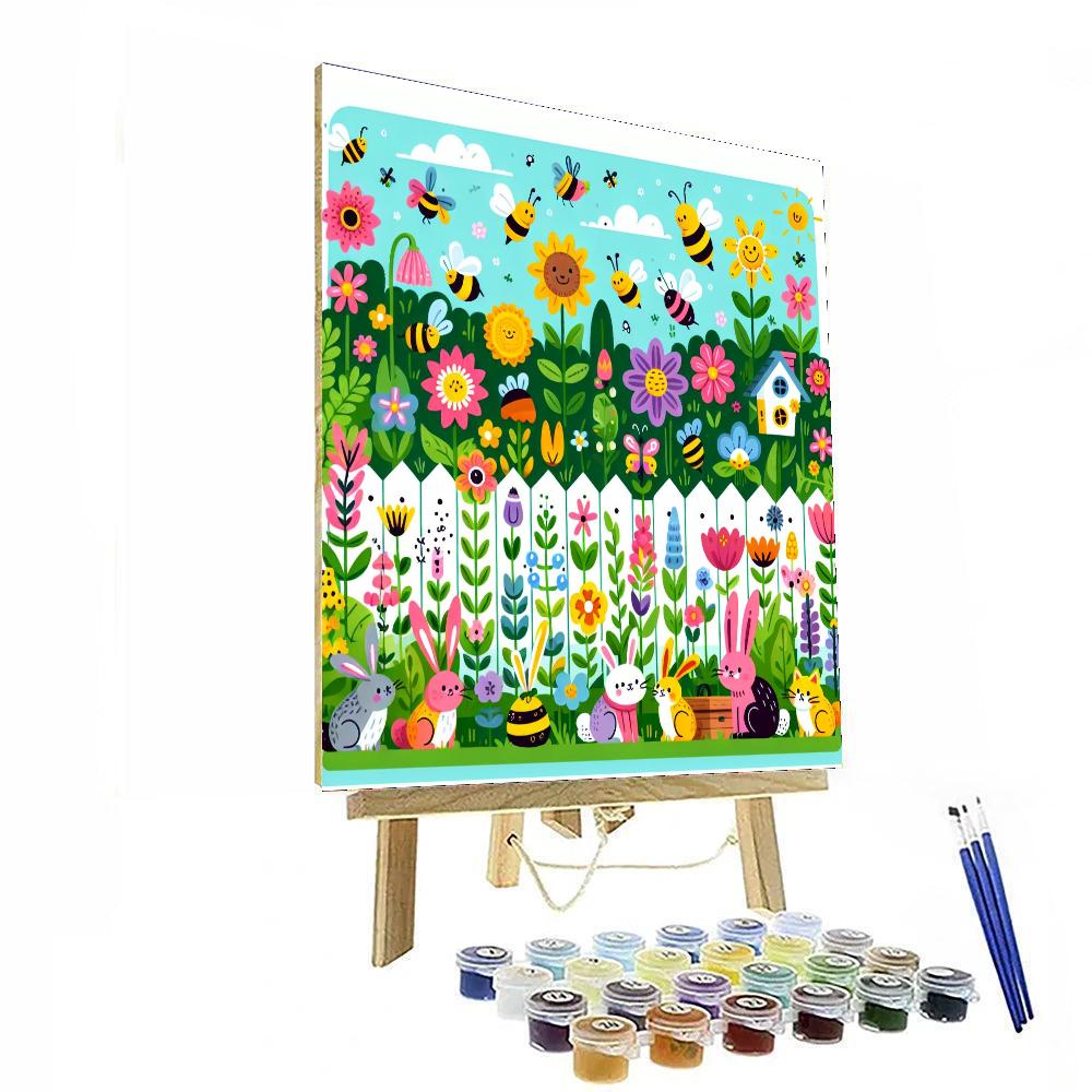 Garden Creatures Painting Number Kit