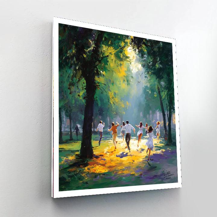 Joy In A Garden Swing Numbered Painting Kits