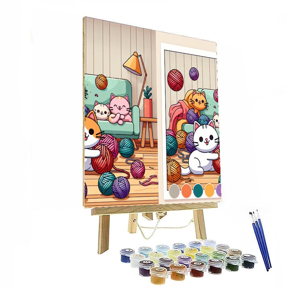 Caring Kittens Painting Number Kit