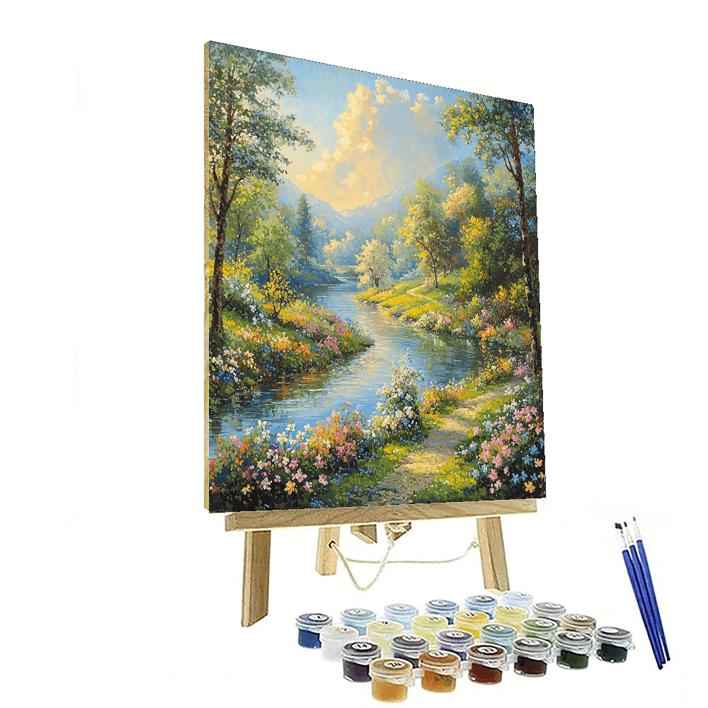 Thomas Kinkade Inspired Reflections Of Nature  Painting By Numbers Kit