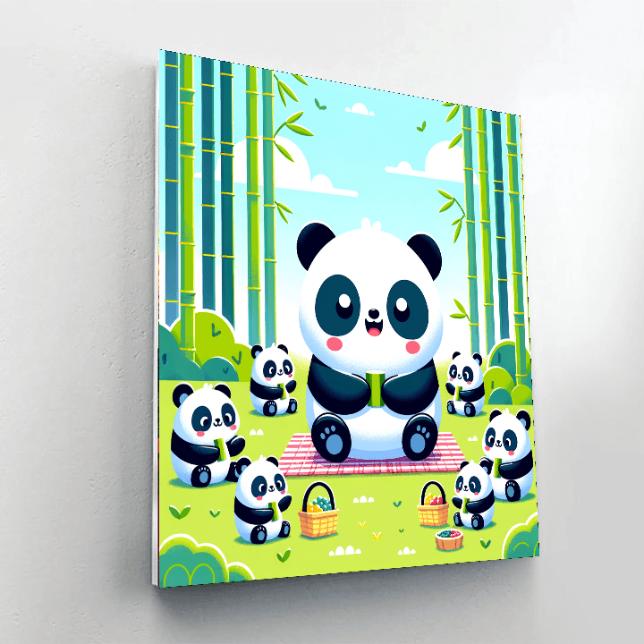 Magical Panda Picnic Numbered Painting Kits