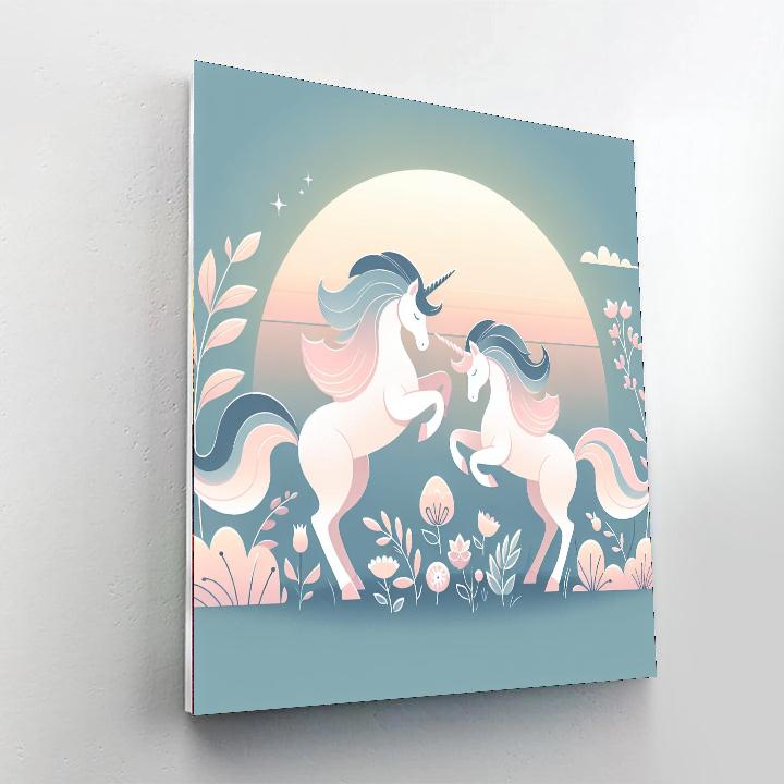 Unicorn Meadows At Dawn Paint By Numbers Art
