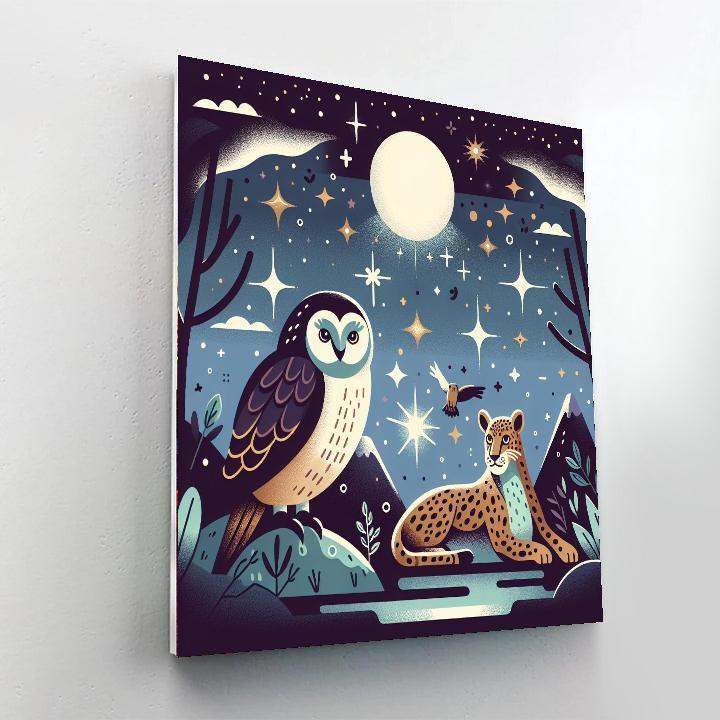 Moonlit Safari Expedition Paint By Number
