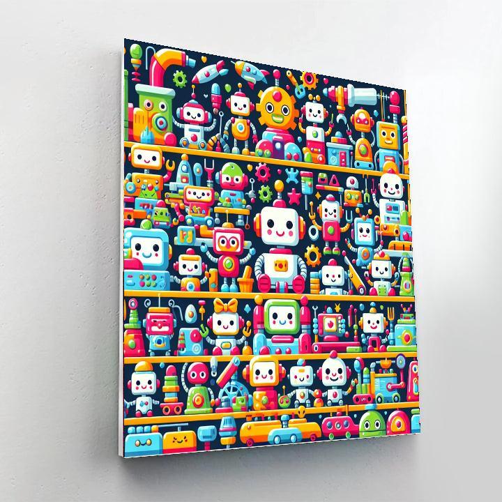 Joyful Robot Factory Paint By Number
