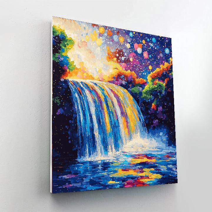 Georges Seurat Inspired Cosmic Cascade  Paint By Numbers Art