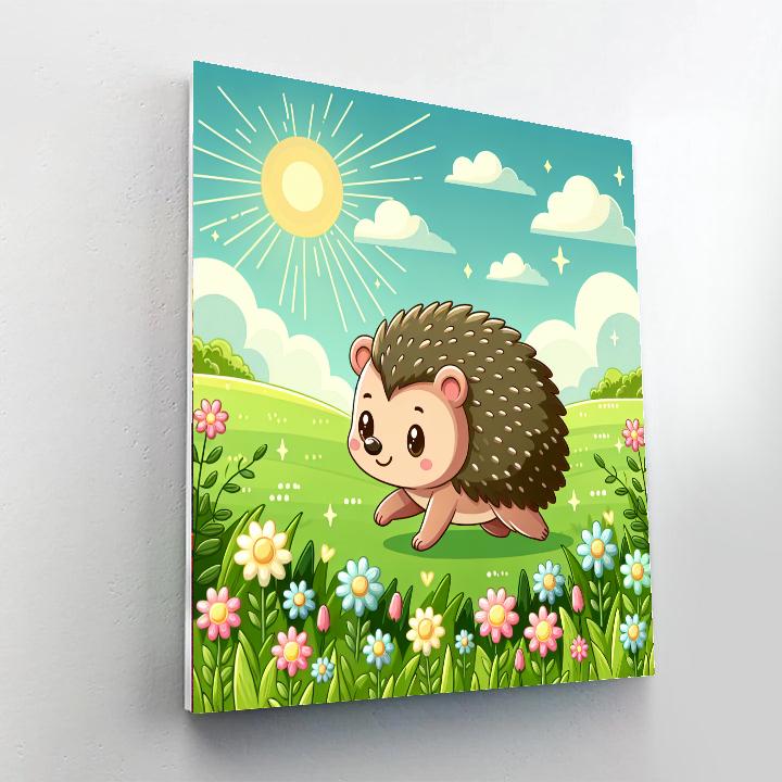 Puzzling Hedgehog Painting By Numbers Kit