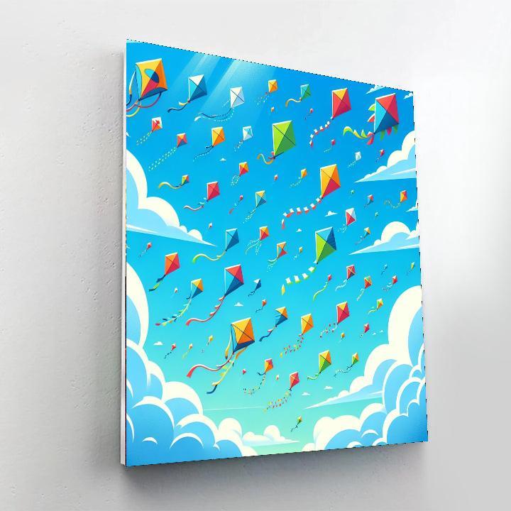 Colorful Kites Painting Number Kit