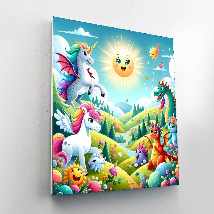 Whimsical Mythical Creatures Paint By Numbers Art
