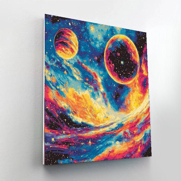 Peter Max Inspired Galactic Frontier Adventure  Paint By Numbers