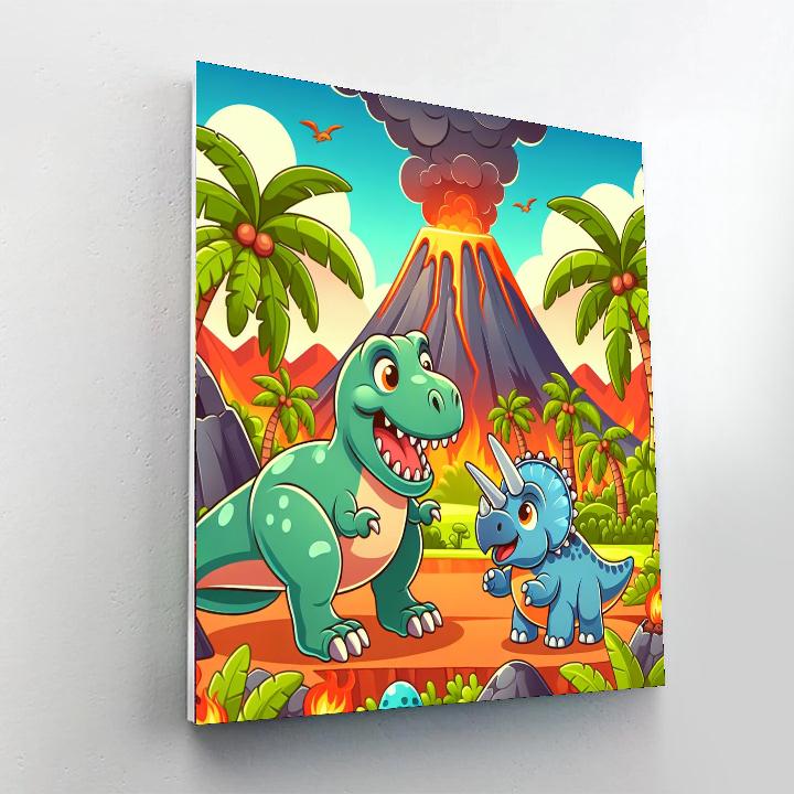 Creative Dino Land Painting Number Kit