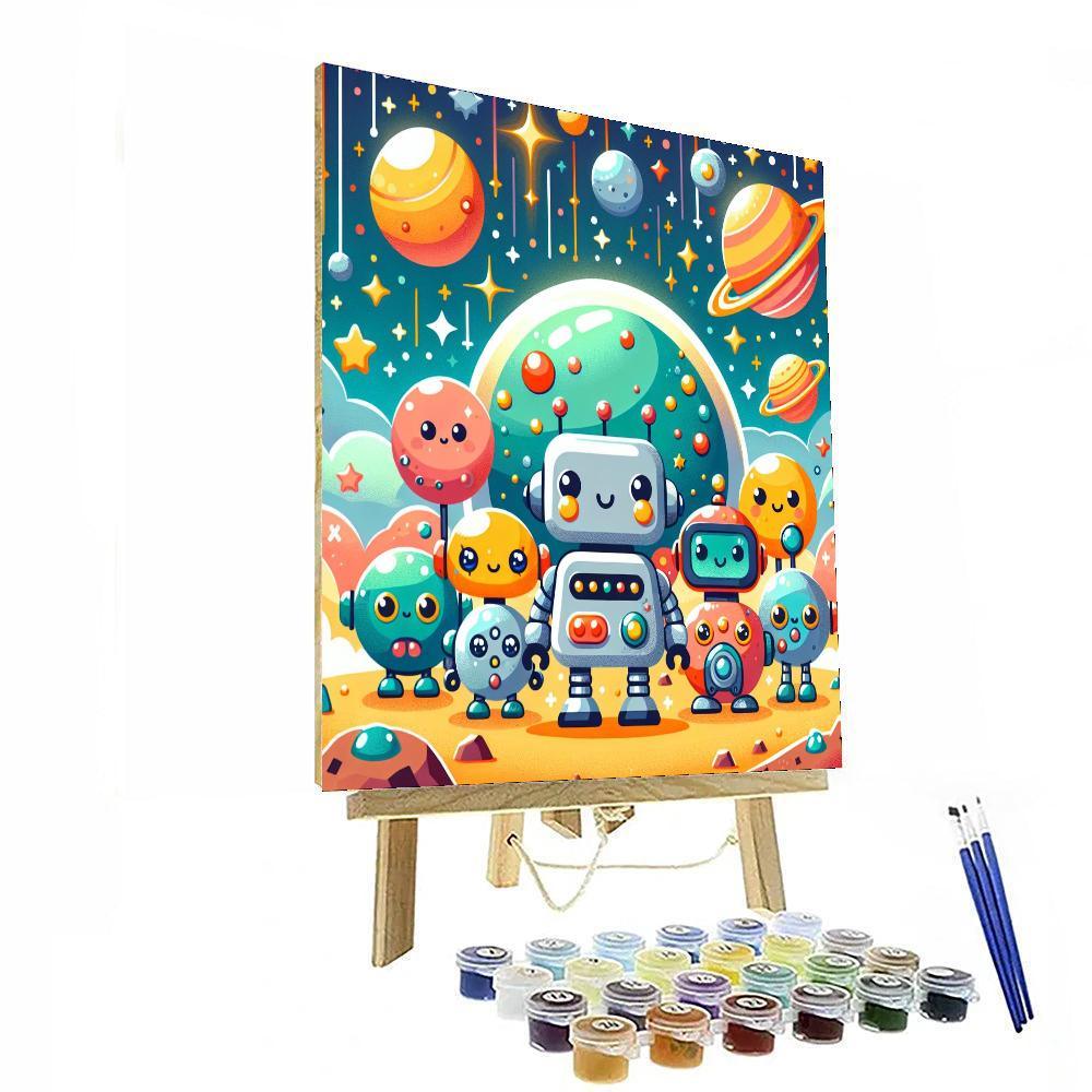 Robots In Space Exploration Painting By Numbers Kit