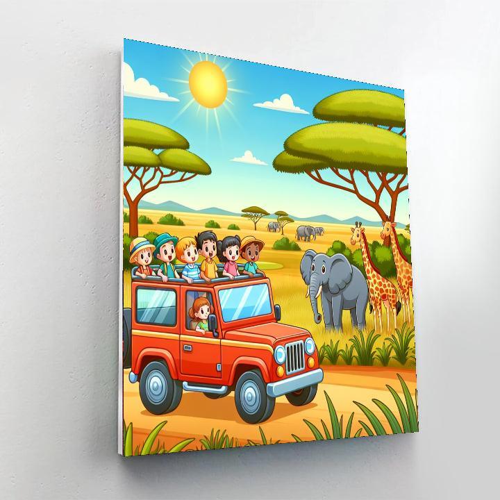 Safari Quest Paint By Numbers Art