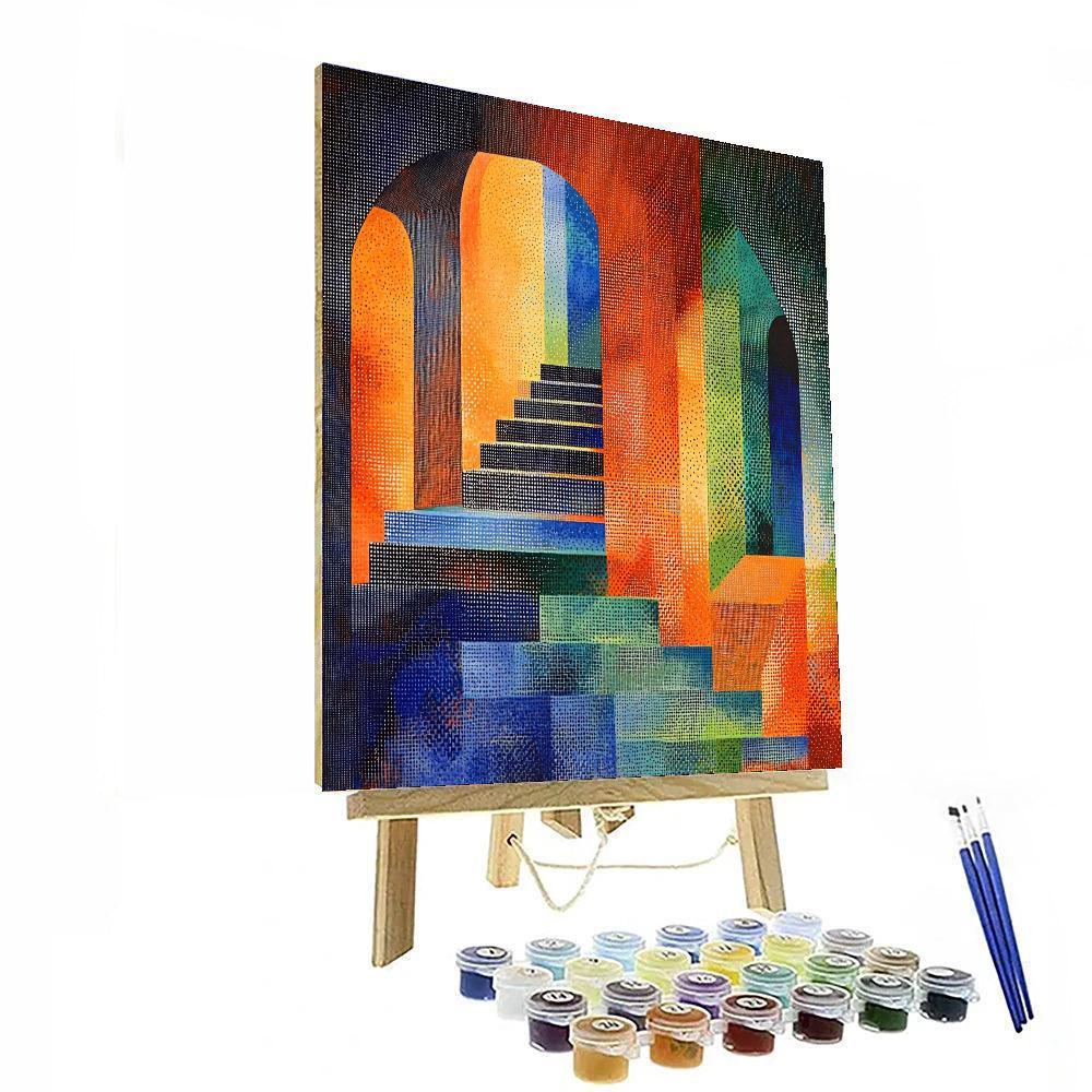 Georges Seurat Inspired Infinite Geometric Reverie  Paint By Numbers Kits