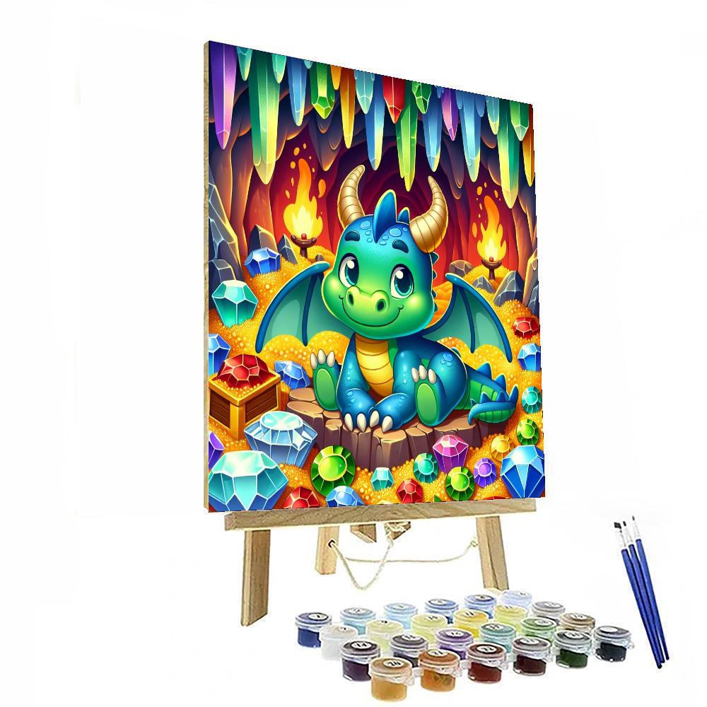 Mystical Dragon's Hideout Number Painting