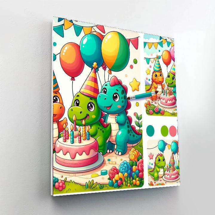 Tiny Dinosaurs Party Numbered Painting Kits