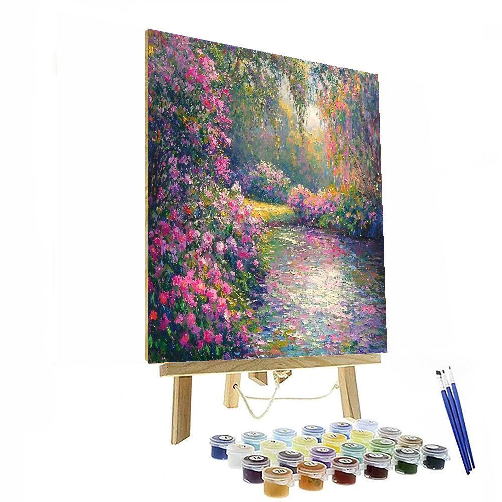 Claude Monet Inspired Serene Garden Bliss  Paint By Numbers Kits