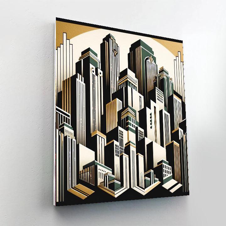 Art Deco City Elegance Numbered Painting Kits