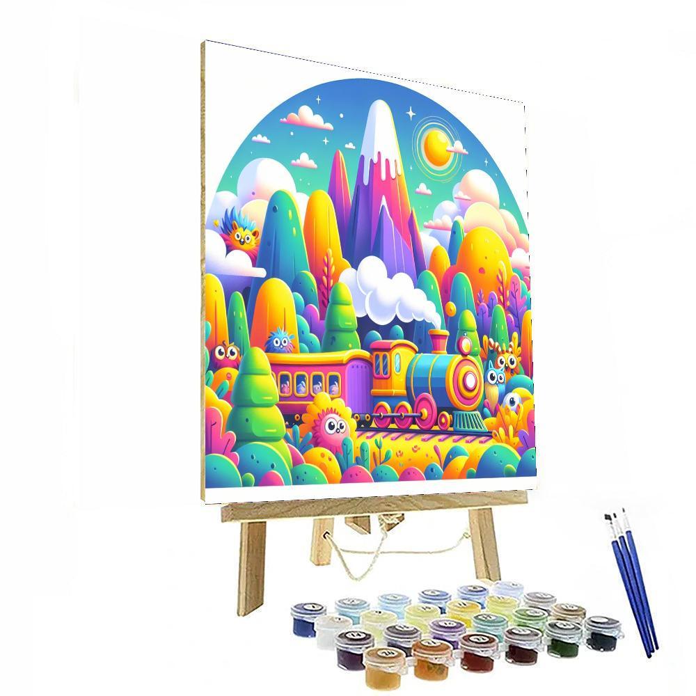 Fantasy Train Paint By Numbers Art