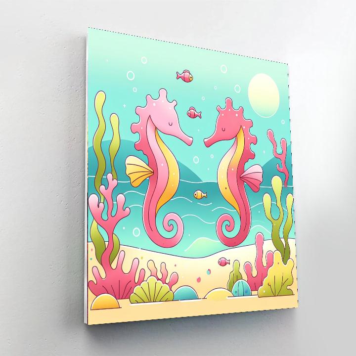 Dreamy Seahorse Lagoon Paint By Numbers