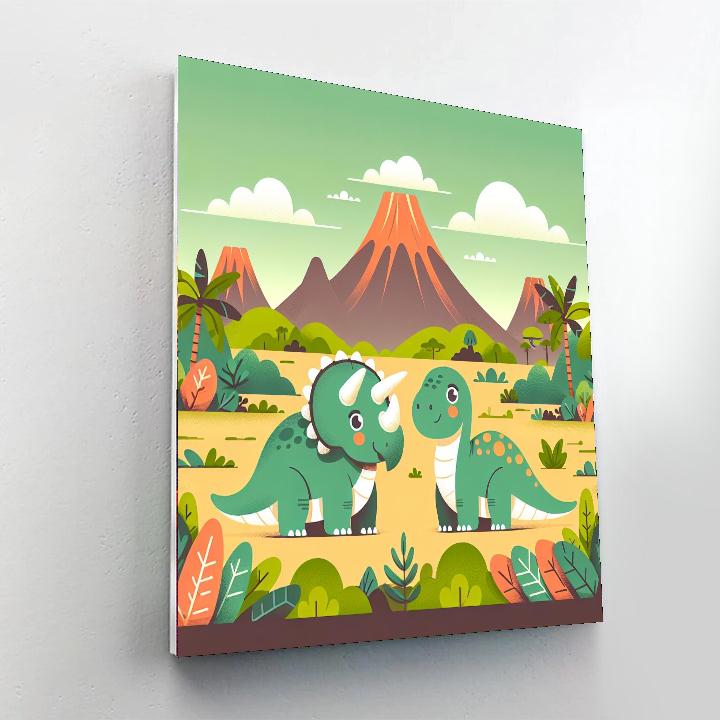 Journey To The Jurassic Painting By Numbers Kit