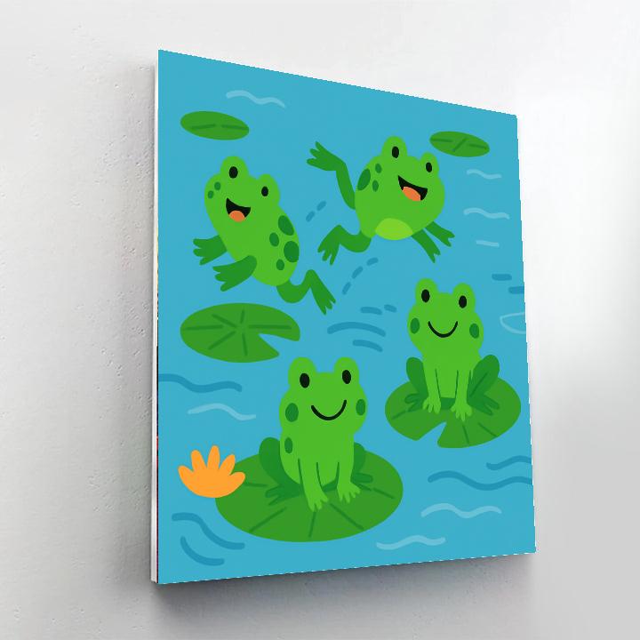 Hopping Frog Follies DIY Paint By Numbers
