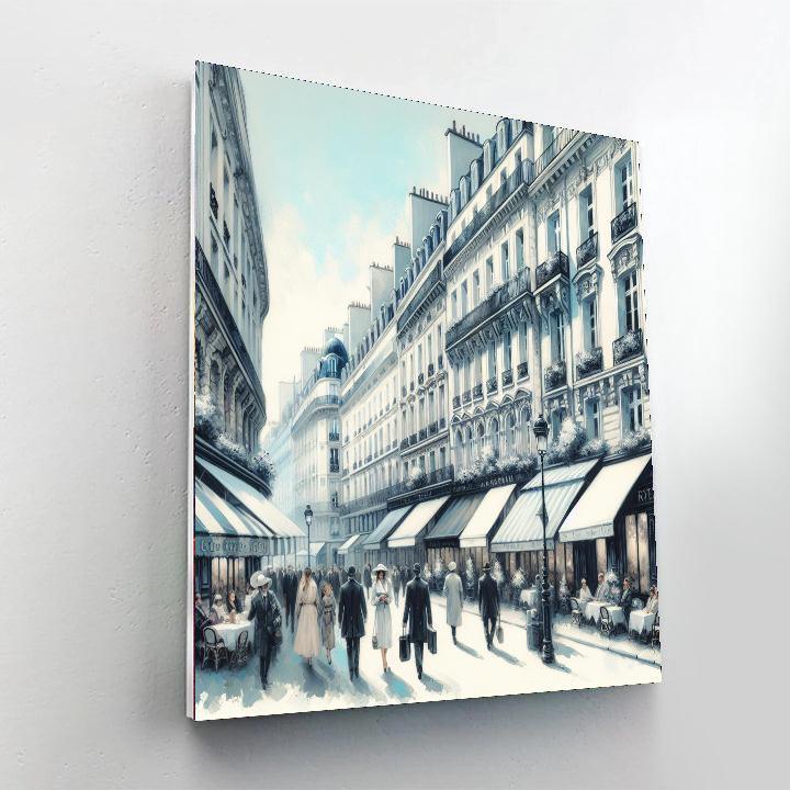 Chic Parisian Streetscape Paint By Color