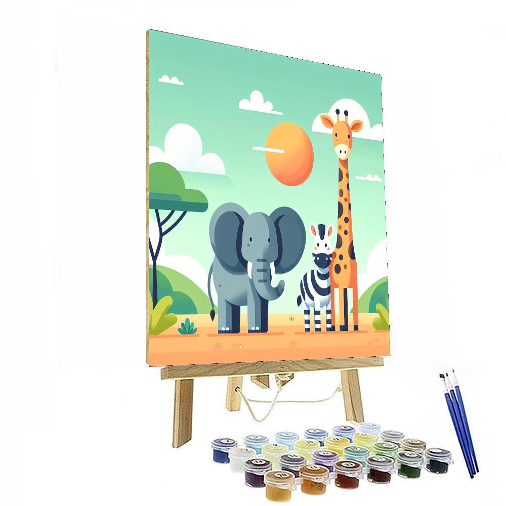 Animal Safari Discovery DIY Paint By Numbers