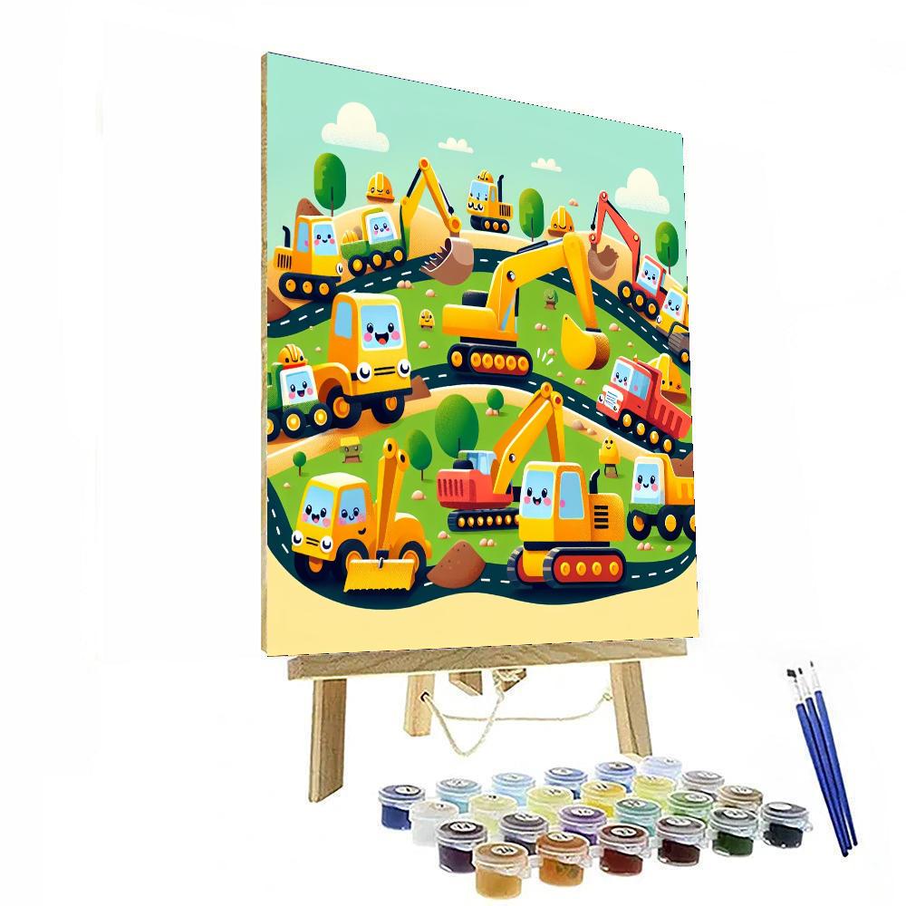 Exciting Excavators Painting Number Kit