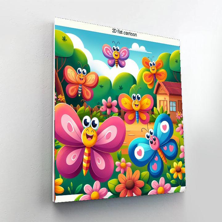 Charming Butterfly Dance Paint By Numbers Kits