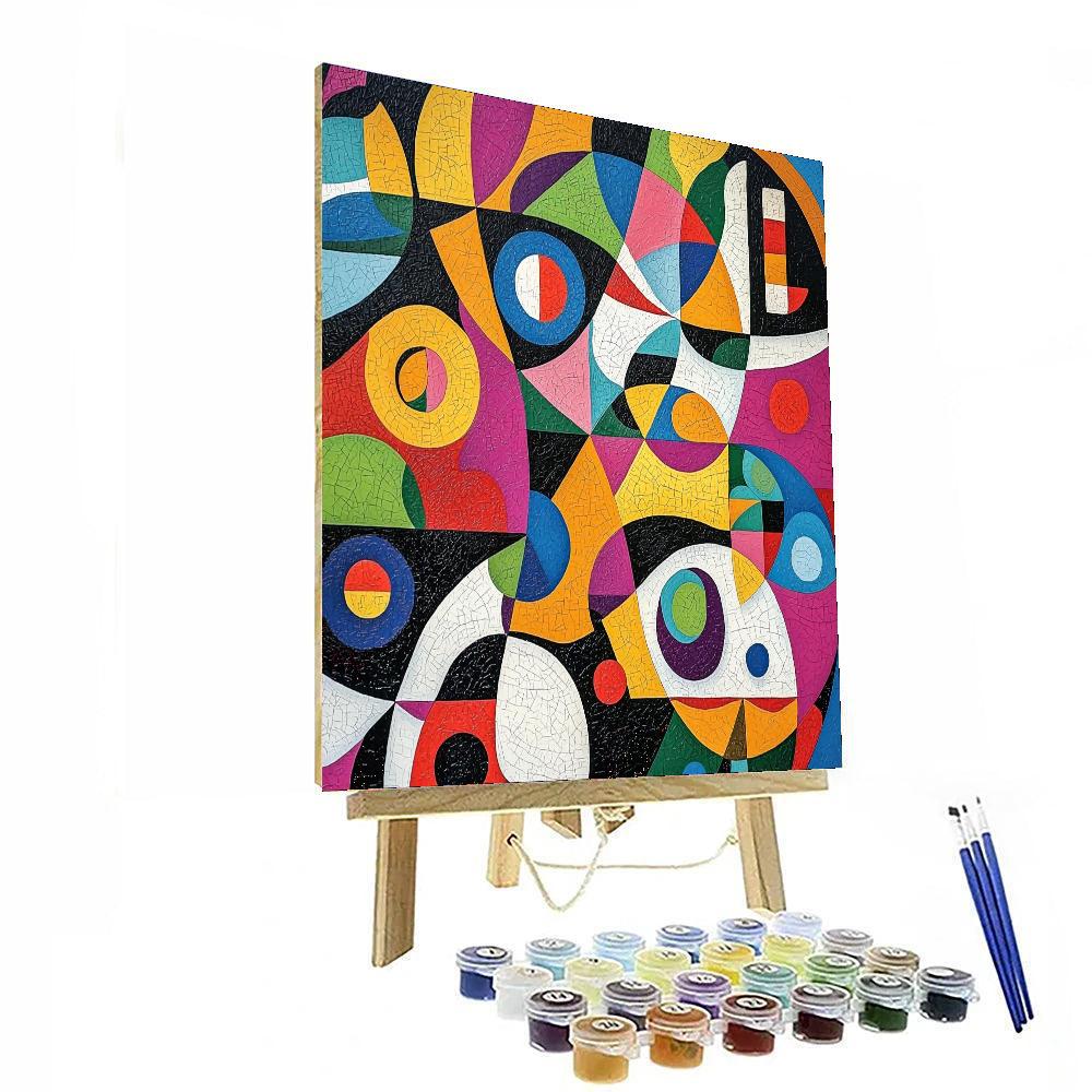 Joan Miró Inspired Euphoric Dimensions  Number Painting