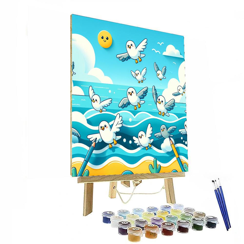 Giggling Gulls Numbered Painting Kits