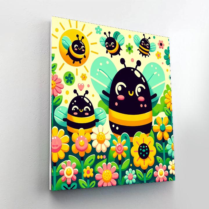 Busy Bees And Blooms Paint By Numbers Art