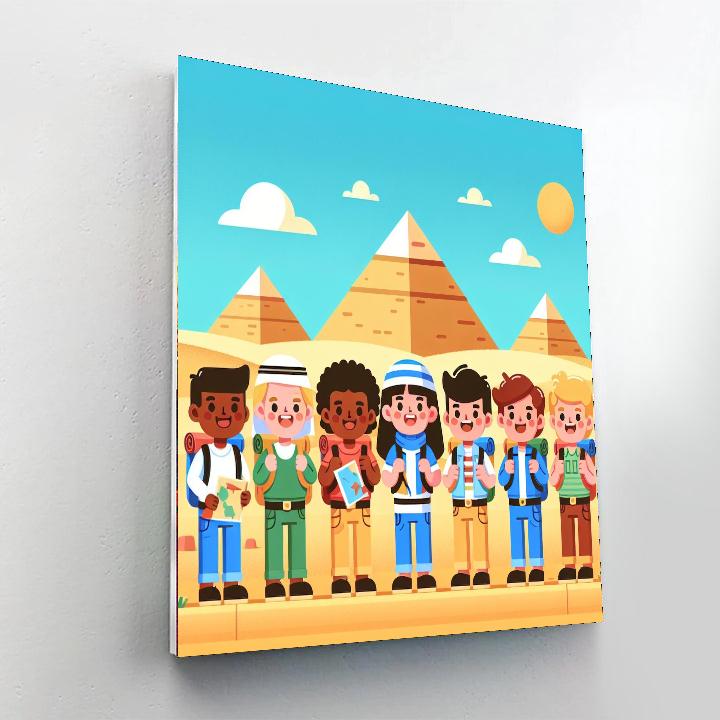 Ancient Egyptian Explorers Painting Number Kit