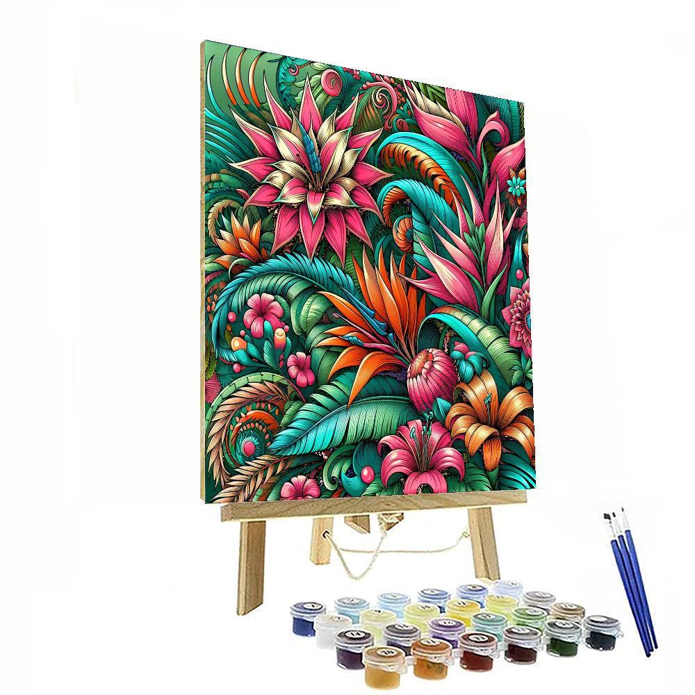 Exotic Flora Painting By Numbers Kit