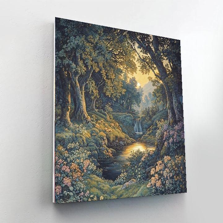 Edward Burne-Jones Inspired Ethereal Twilight Woods  Paint By Numbers