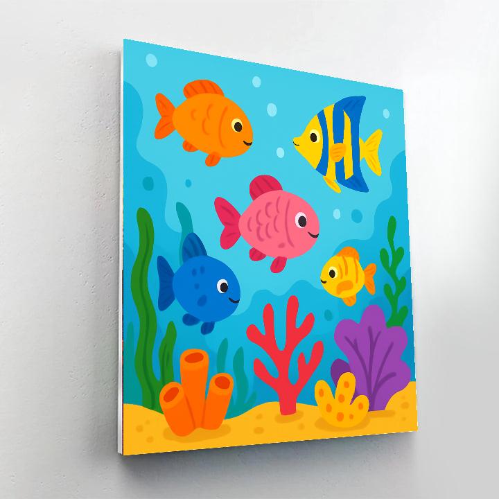 Funky Underwater Reef Numbered Painting Kits