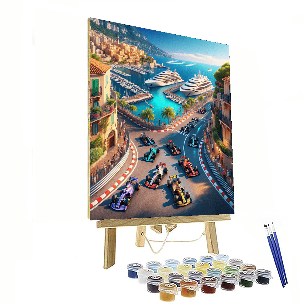 Monaco Grand Prix - Monte Carlo Paint By Numbers Art
