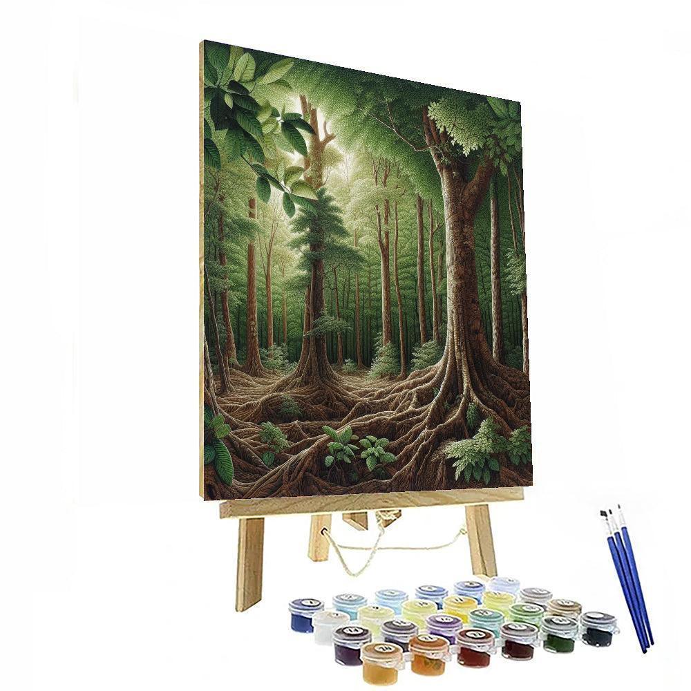 Forest Harmony Retreat Paint By Numbers Art