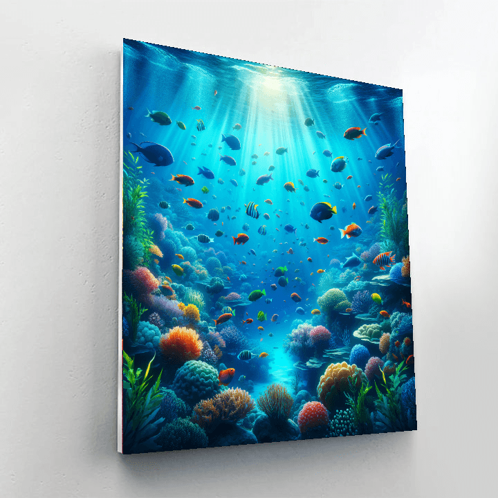 Aquatic Harmony Paint By Color