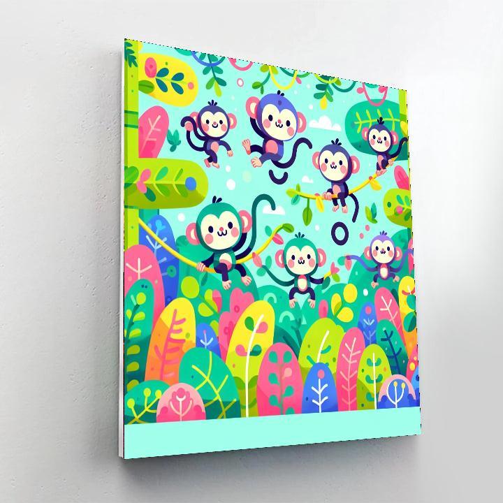 Merry Monkey Mayhem Paint By Number