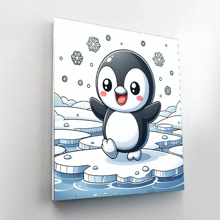 Charming Penguin Pal DIY Paint By Numbers