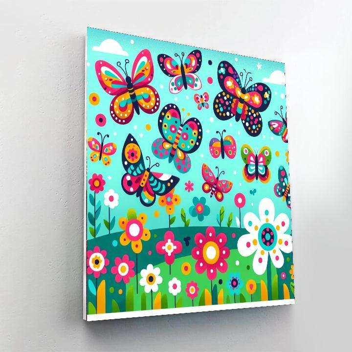 Rainbow Garden Frolic Paint By Number