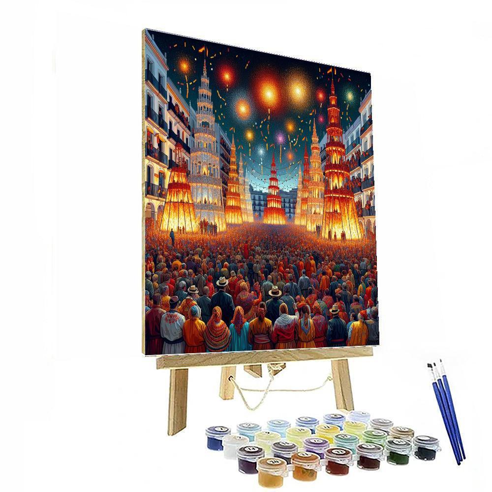 Las Fallas De Dénia - Spain Number Painting