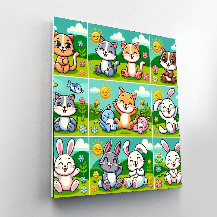 Happiest Pet Pals Paint By Numbers Art