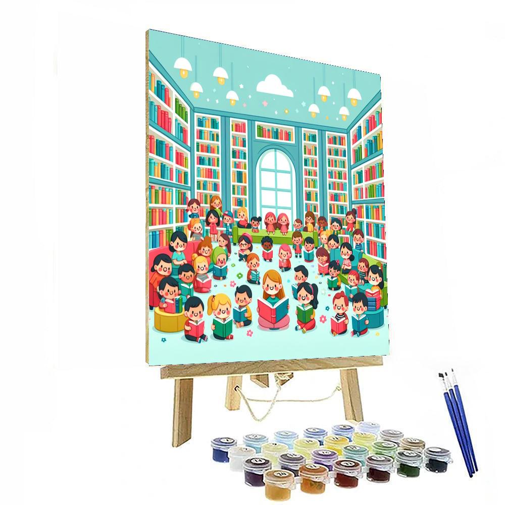 The Magical Library Number Painting