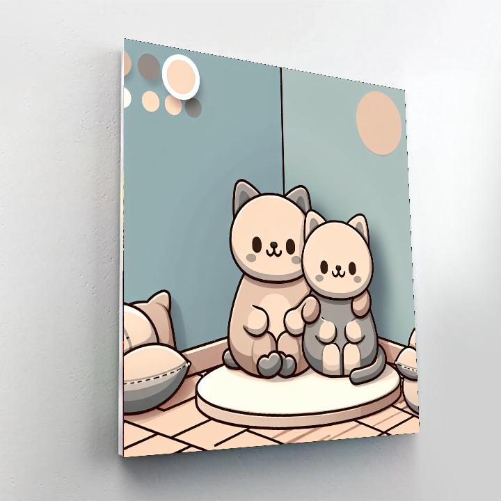 Caring Kittens' Cozy Corner Painting Number Kit