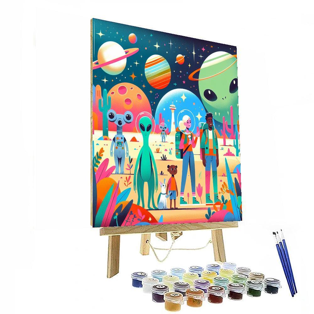 Space Creature Safari Painting Number Kit